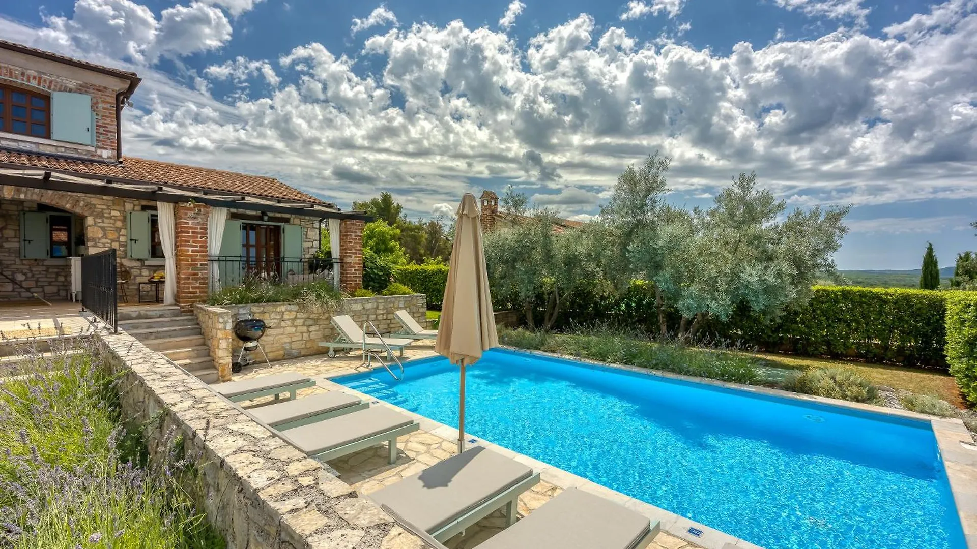 Vila Aryana With Pool - Happy Rentals Sveti Lovrec Pazenaticki Villa